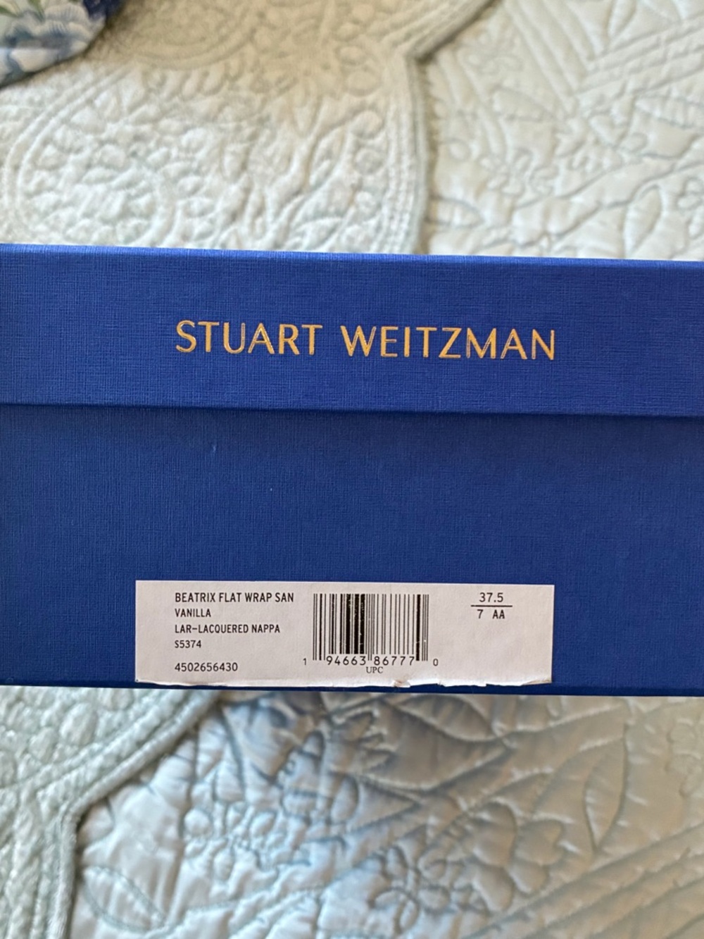 STUART WEITZMAN | beatrix flat wrap sandal in cream - Picture 5 of 7